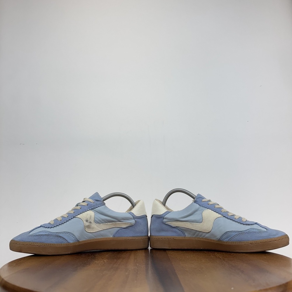 Womens Dolce Vita Notice Blue Leather Lace Up Casual Sneakers Shoes Size 9 M GUC - Picture 5 of 8